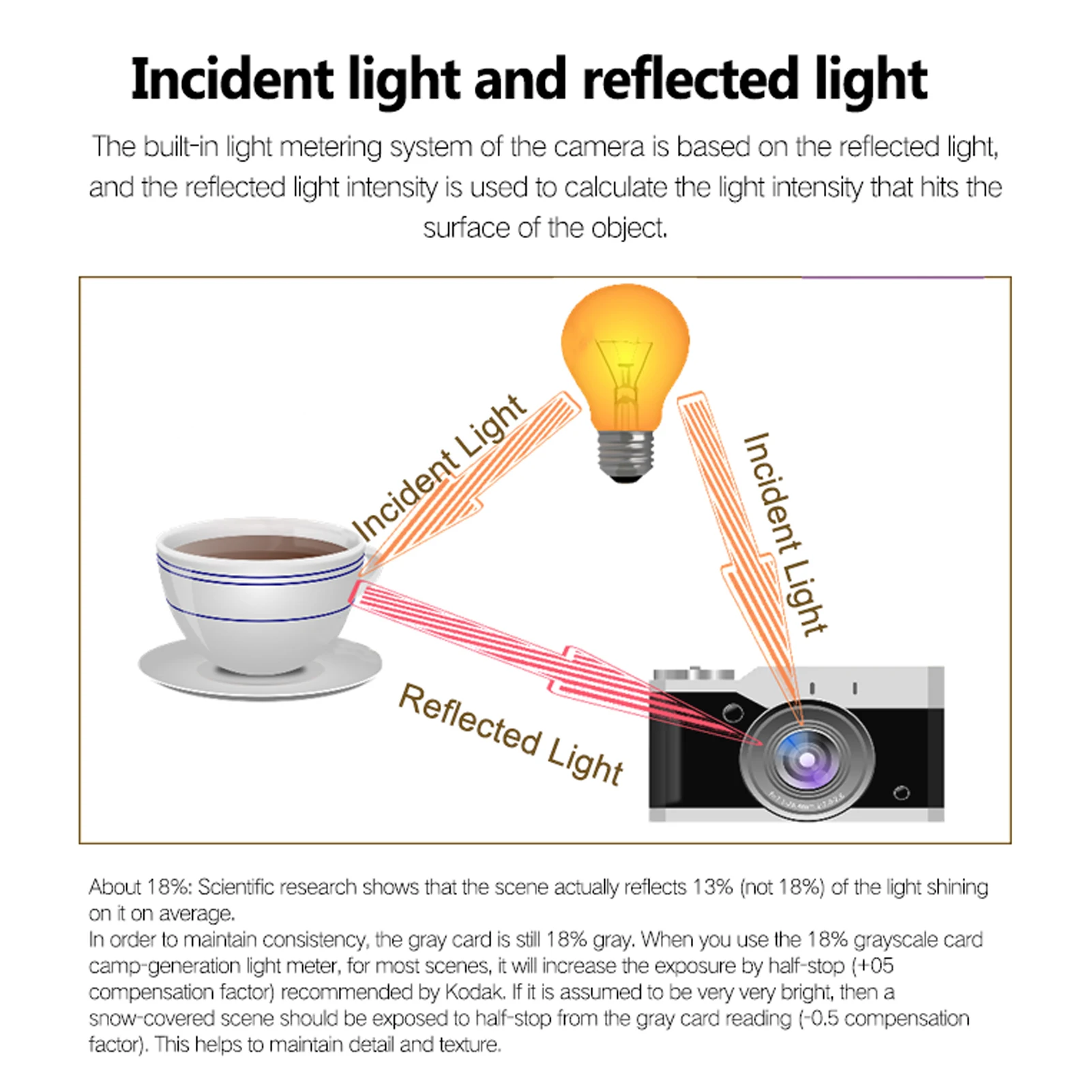 ZB-M08 Camera Light Meter Set-top Reflection Incident Light