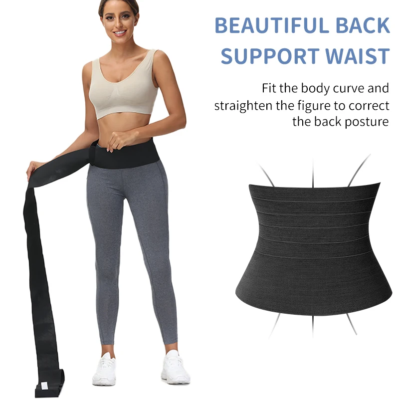 Waist Trainer for Women Tummy Wrap Waist Trimmer Belt Slimming Body Shaper Plus Size Snatch Me Up Bandage Wrap Waist Support