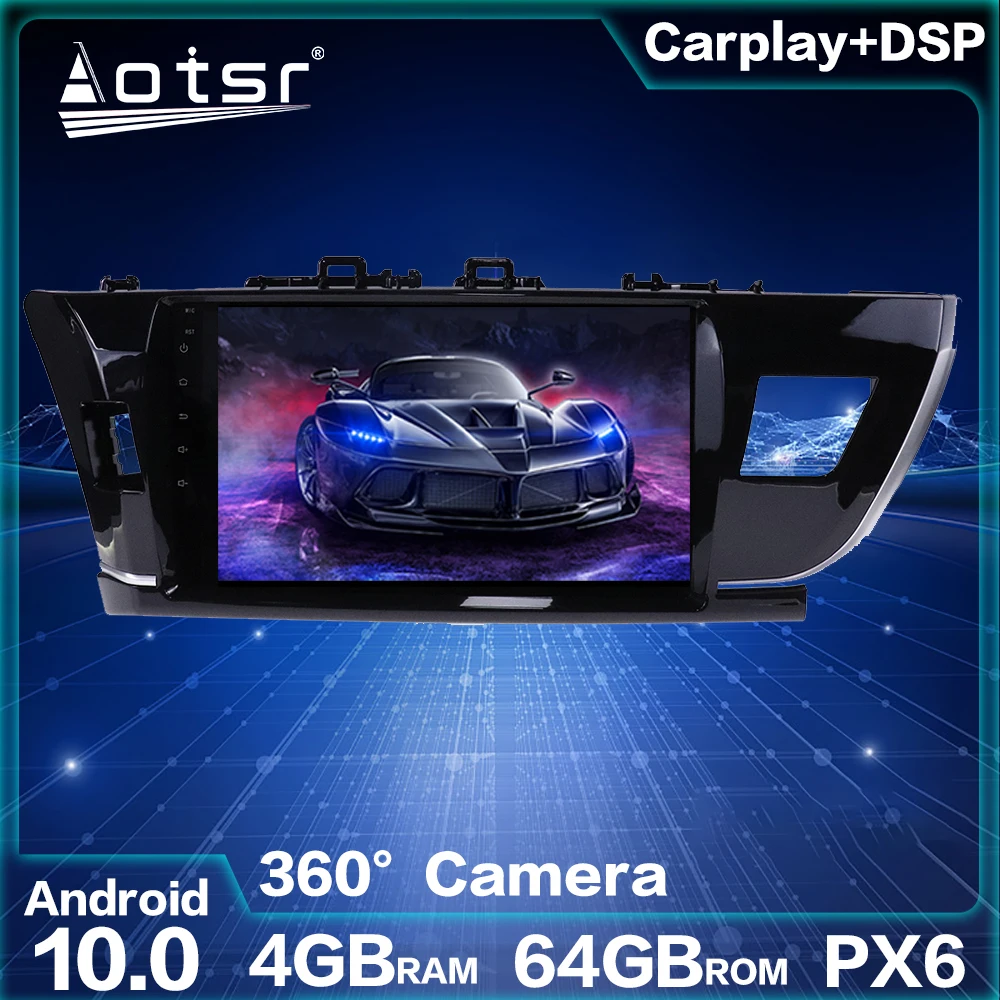

Автомобильный стерео GPS-навигатор PX6, Android 10,0, 4 ГБ, 64 ГБ, для Toyota Corolla 2010 +, экран Android, мультимедийный Головной блок, аудио