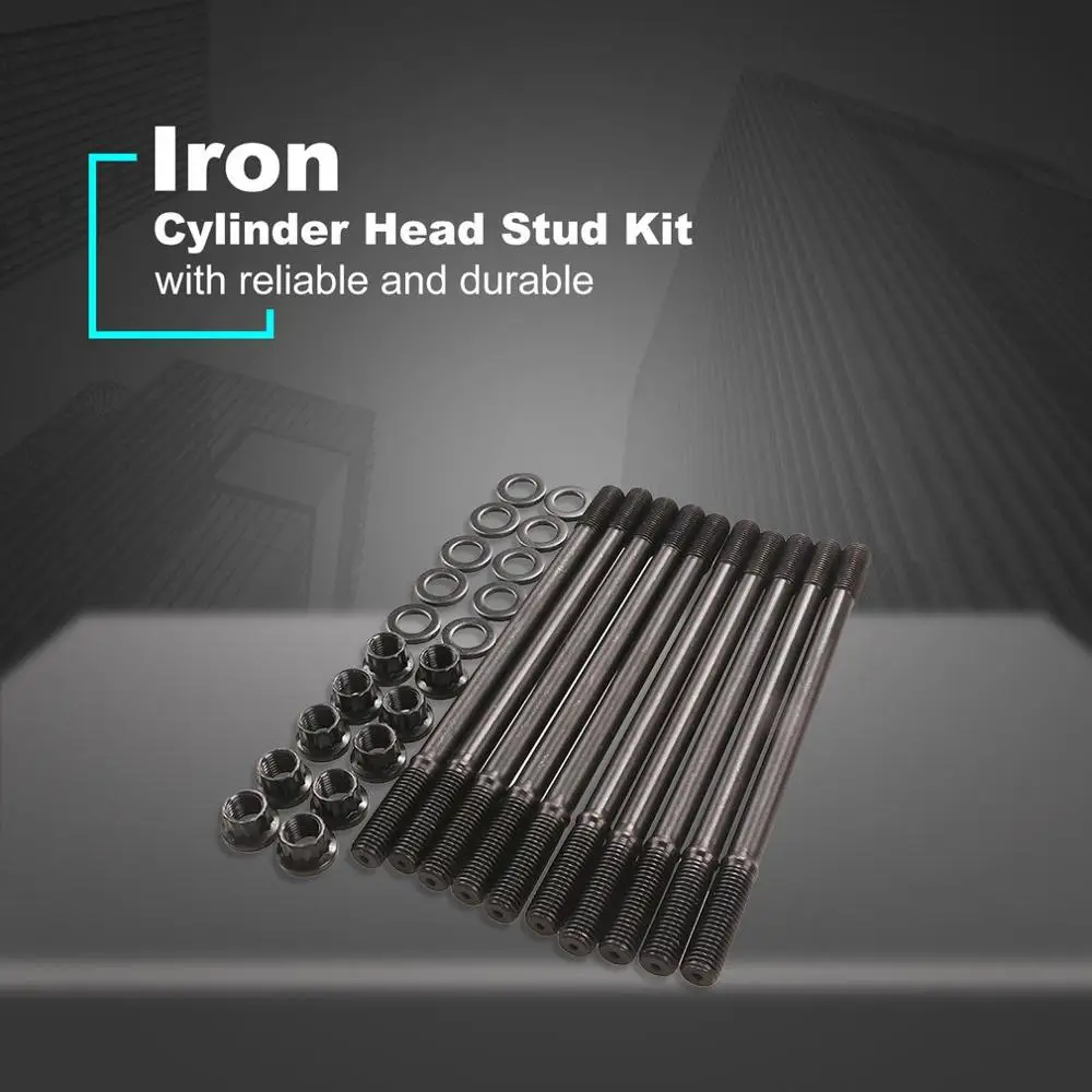 Высокое качество Черный Болт с цилиндрической головкой набор автомобильных головок двигателя шпильки комплект прокладки цилиндра головки Шпильки Набор для Honda B18C1