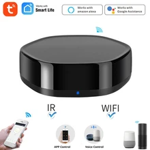 Tuya wifi + ir controle remoto inteligente para casa inteligente controle de voz via alexa google casa inteligente vida app controle