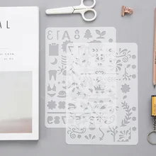 A5 лист окрашенный Шаблон трафарет с кружевом альбом «сделай сам» PDA украшение карта шаблон линейка 24-выбран