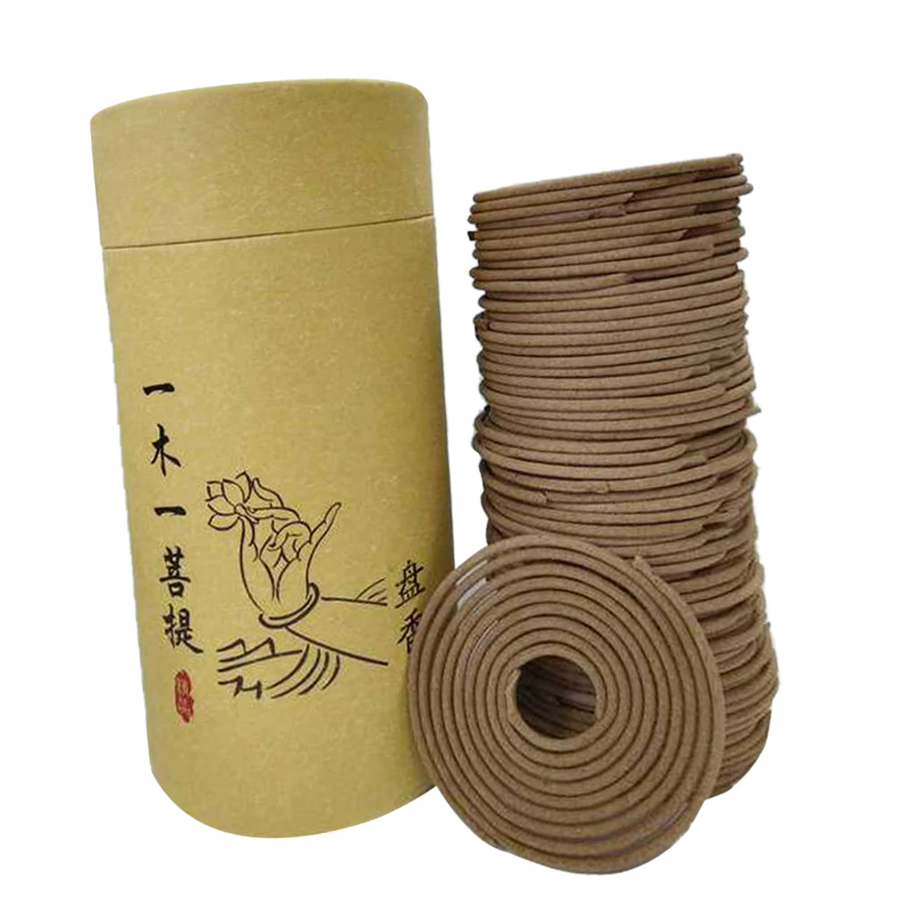 120pcs/Box Natural Spiral Incense Coils Indoor Aromatherapy for Living Room Tea House Yoga Room