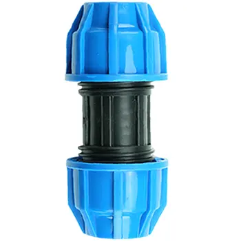

40mm Plastic PP Thick Quick Connector Straight Blue Black Caps Adapter PE Pipe Fittings for Irrigation