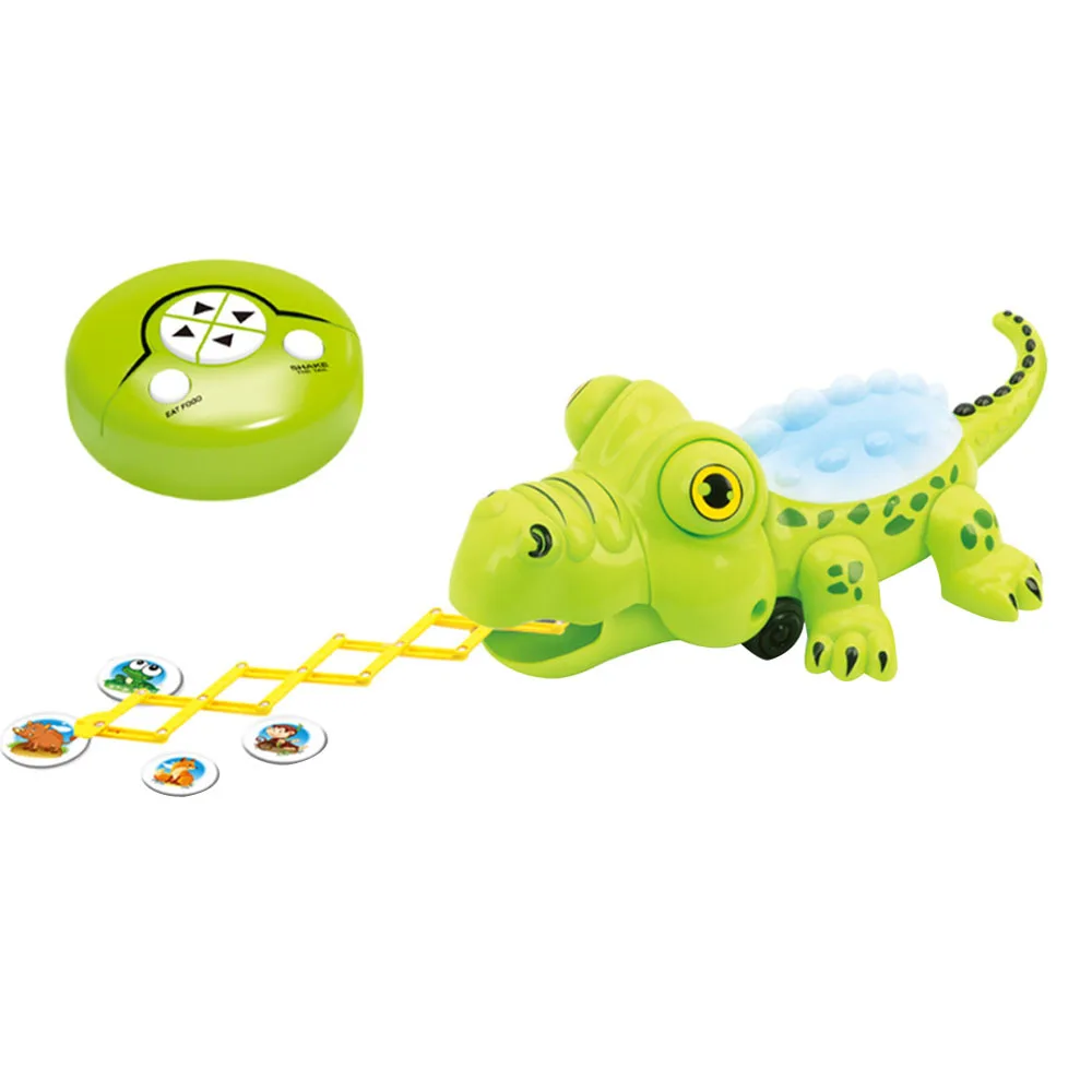 Электрический игрушечный крокодил с дистанционным управлением со звуком 2,4G беспроводной Радиоуправляемый Хищник обучающая игрушка для