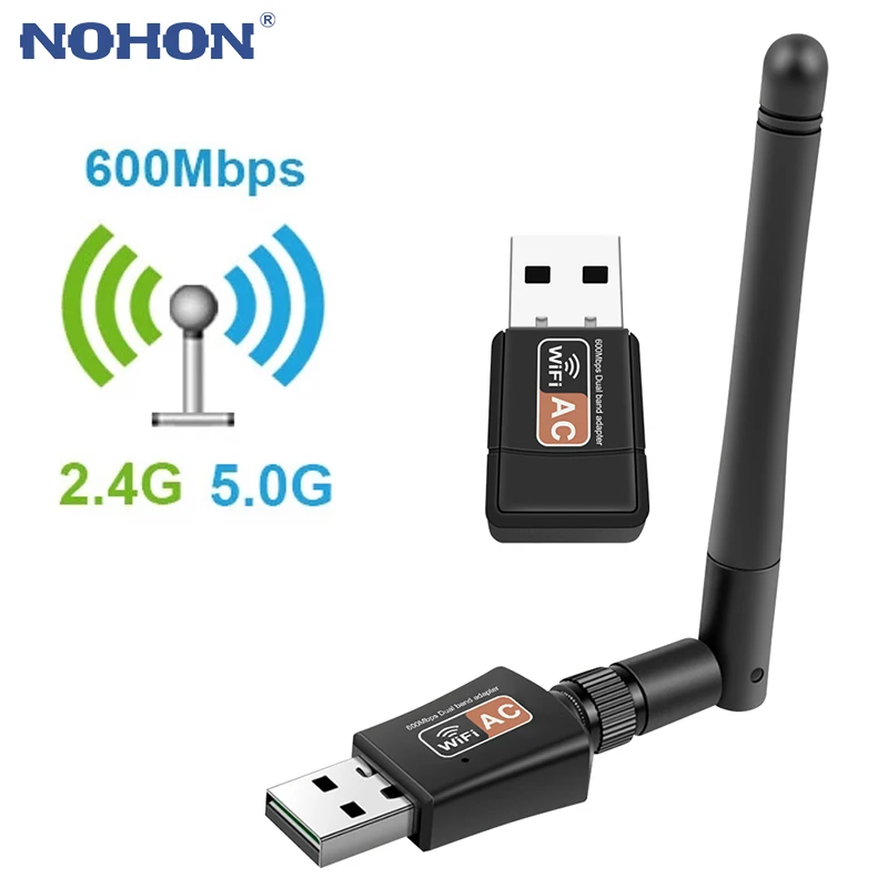 USB WiFi адаптер 600 Мбит/с Wifi 5 8 ГГц + 2 4 USB2.0 приемник беспроводная сетевая карта Lan Wi-Fi