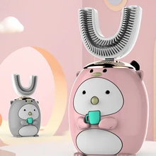 Electric-Toothbrush Ultrasonic Teeth U-Silicon Cartoon-Pattern Kids Automatic Children