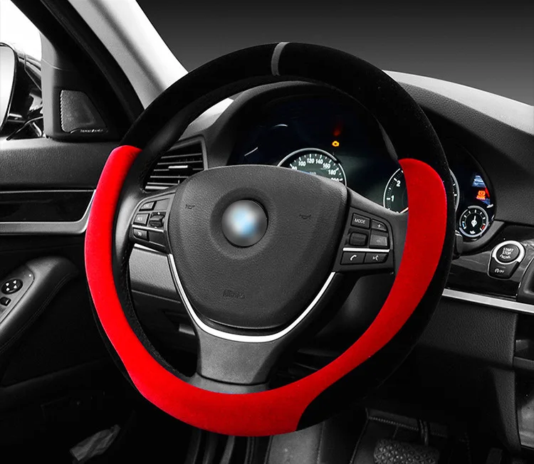 Автомобильные принадлежности, чехол на руль, зимняя короткая плюшевая Флокированная ручка, крышка 38 см, универсальный стиль, накладка на руль, Bt-807