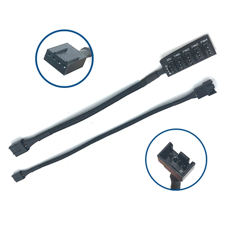 PWM Fan Extender Cable 1 5 SYNC 27cm Fan HUB 4Pin Splitter(40cm