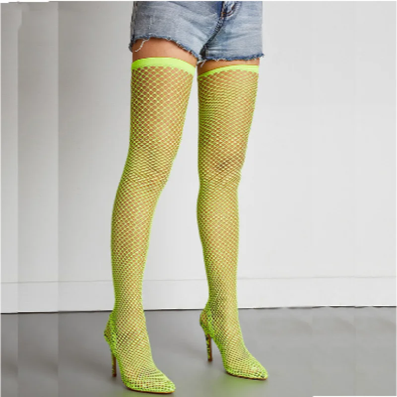 Fluorescent fishnet stockings Clearance