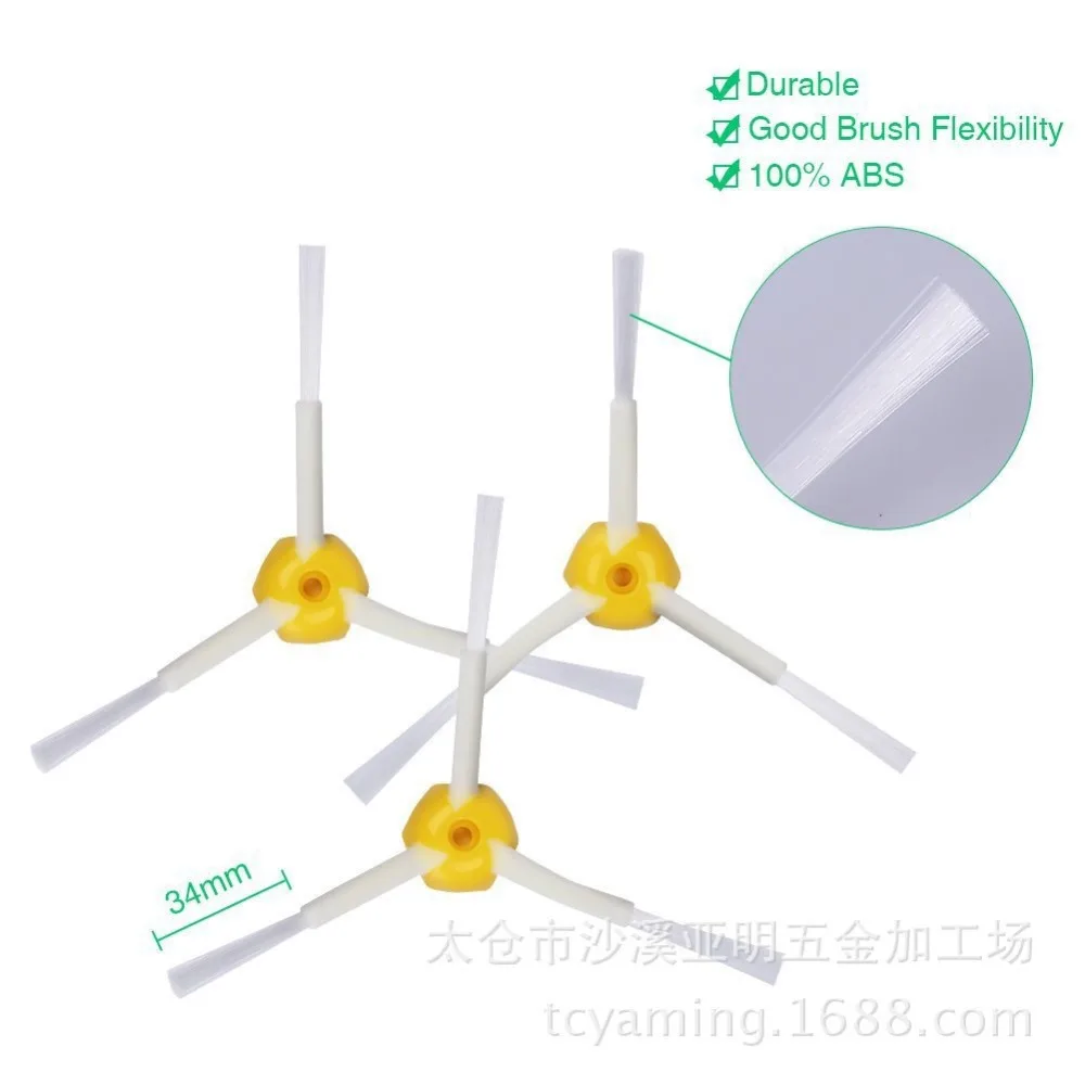 Боковая щетка 3 Вооруженные для iRobot Roomba 500 600 серии 550 595 610 620 630 650 670 аксессуары для робота-пылесоса