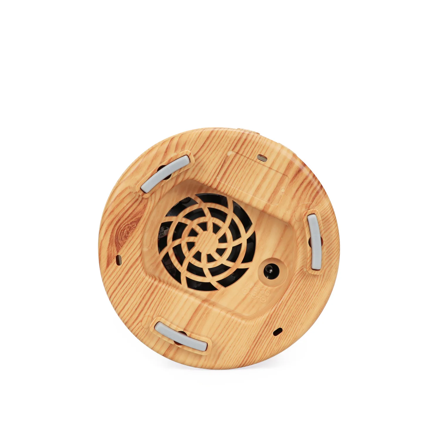 Hollow out Aroma Diffuser Cylindrical Wood Grain Air Purification Fragrance Machine Ultrasonic Colorful Ambience Light Wood Grai