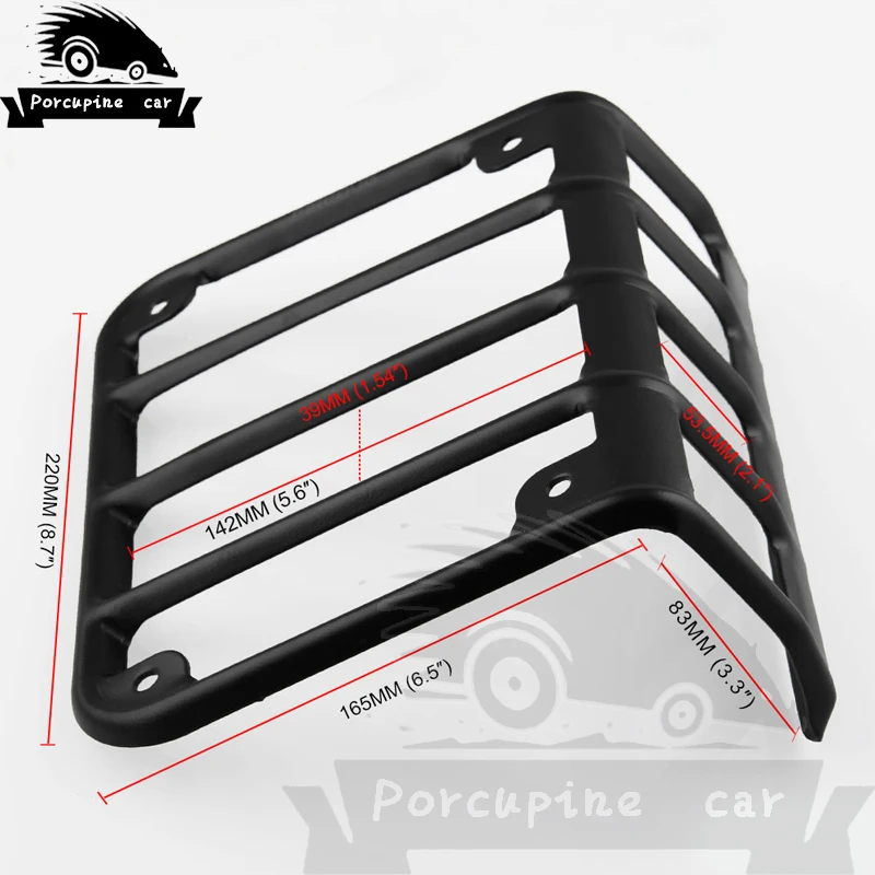 Задняя матовая Защитная крышка из сплава черного цвета для Jeep Wrangler JK Unlimited 2007