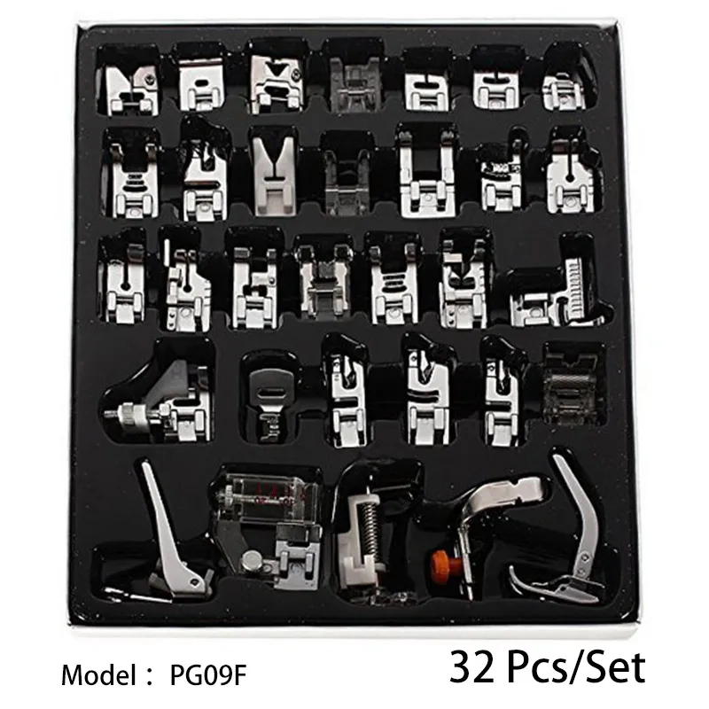 32 PCS A set 7-52 шт. швейные принадлежности прижимные ножки швейные машины аксессуары прижимная лапка, DIY Лоскутная педаль швейные инструменты комплект - Цвет: 32 PCS A set