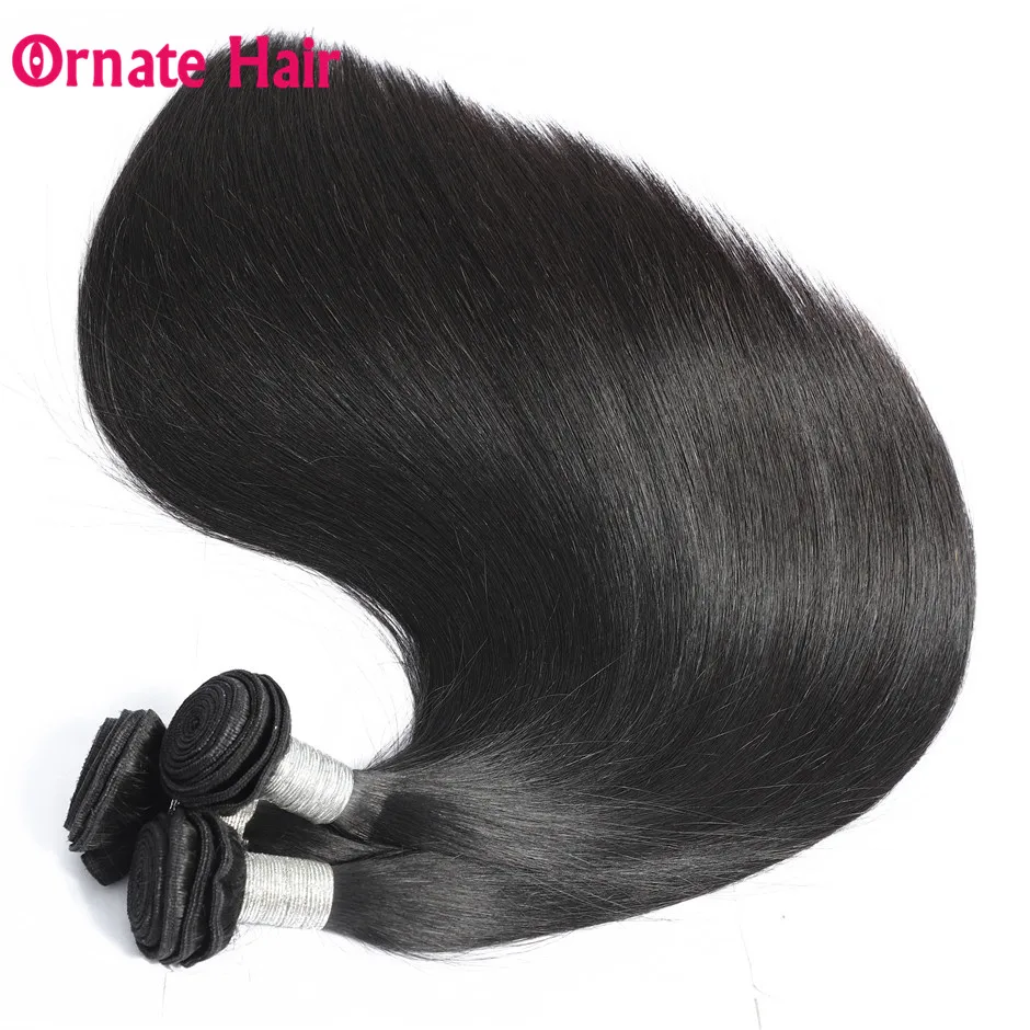 Витиеватые прямые волосы пряди бразильские вплетаемые 100% человеческие не Реми 3