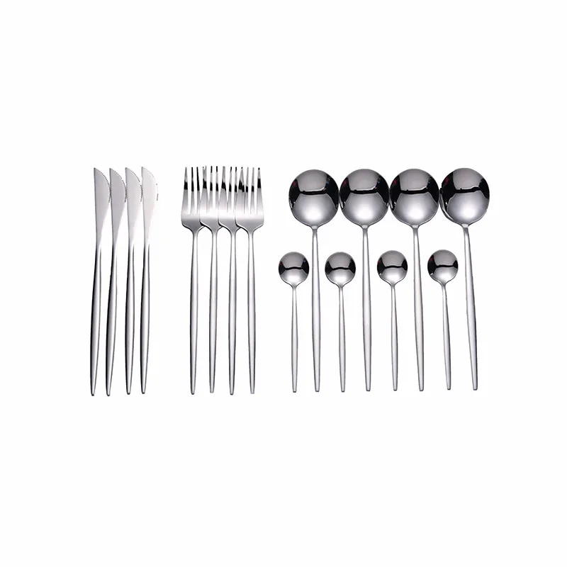 

Kitchen Tableware Rainbow Cutlery Set Forks Knives Spoons Dinner Set Stainless Steel Cutlery Fork Spoon Knife Set Dropshipping