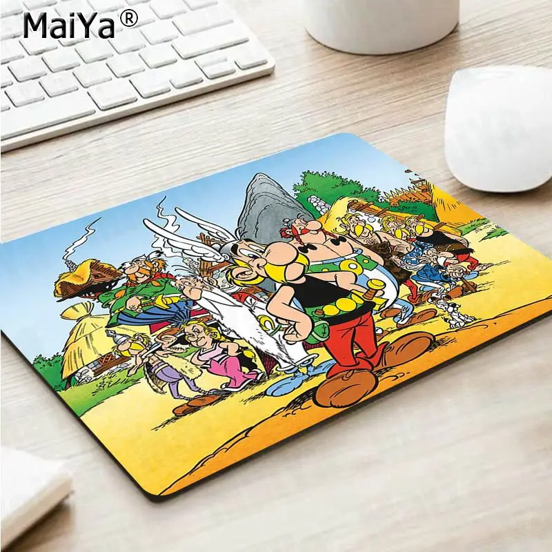 Игровой коврик для мыши Maiya Cool Asterix Obelix из натурального каучука, Настольный коврик,, большой коврик для мыши, коврик для клавиатуры