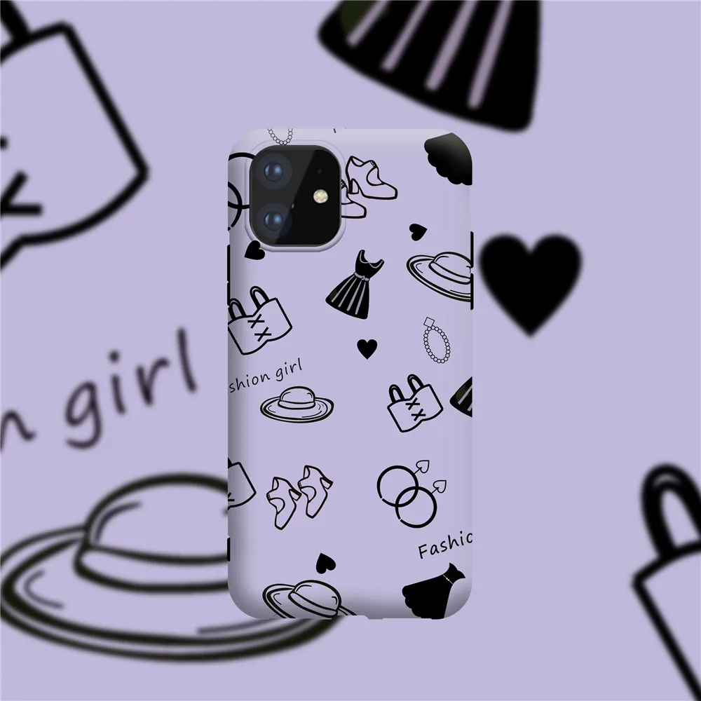 Черный Защитный чехол loving happy bear для iphone 6 7 8/6 7 8 plus/11pro Maxx xs xr/xs max Гладкий мягкий чехол - Цвет: Черный