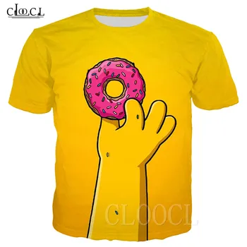 

Men T-Shirt Tops Tees Funny Homer Simpson Donuts 3D Print Short Sleeve T Shirt Fashion Casual Simpson Sweatshirt Unisex Clothing