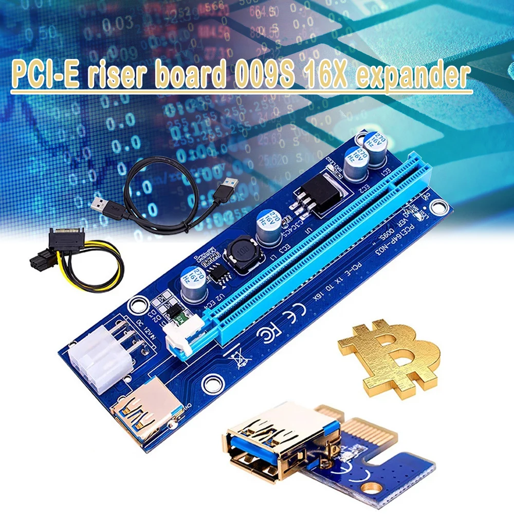 

PCI-E Райзер 009S 16X удлинитель USB графическая карта выделенный PCIE Кабель-адаптер Компьютерные кабели