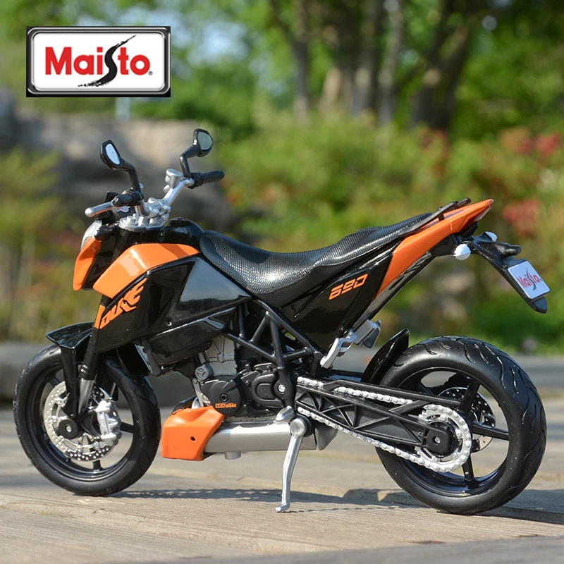 Maisto 1:12 KTM 690 Duke Orange Die Cast Vehicles Collectible Hobbies Motorcycle Model Toys 6