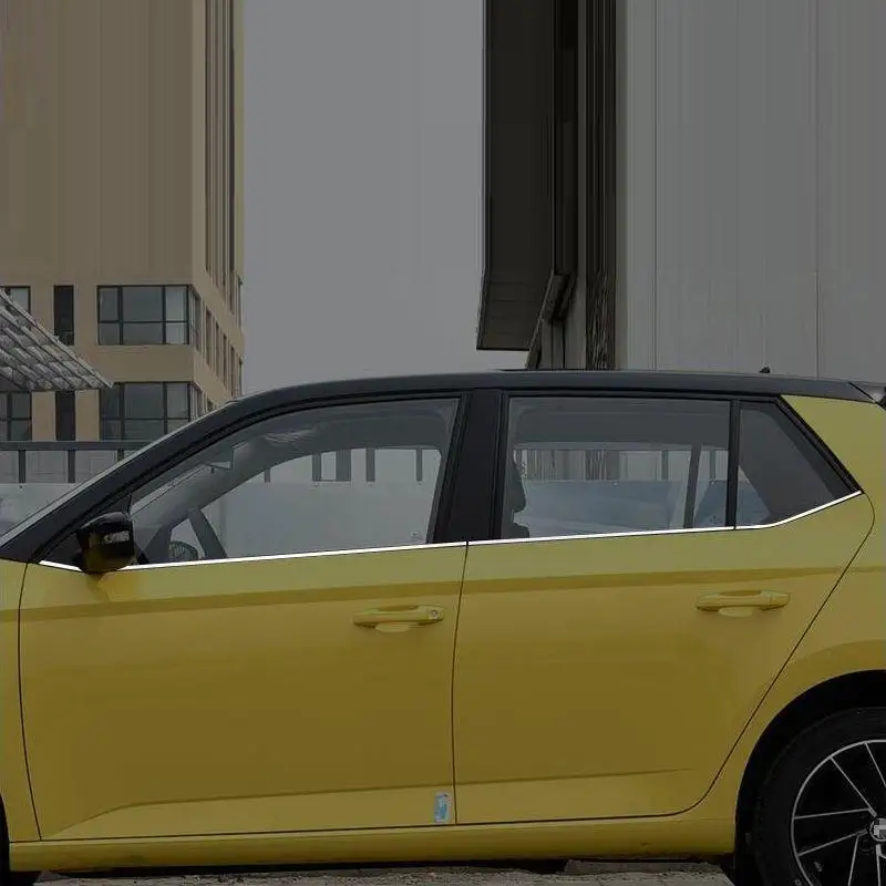 Автомобильные модифицированные хромированные автомобильные декоративные оконные внешние аксессуары, защитные аксессуары 15 16 17 18 19 для Skoda Fabia