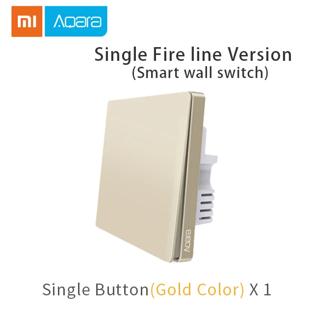 Xiaomi Aqara настенный выключатель Умный дом беспроводной ключ настенный выключатель Zero Line Fire ZigBee версия работает с Mijia/Apple HomeKit APP - Цвет: Wall Switch single F