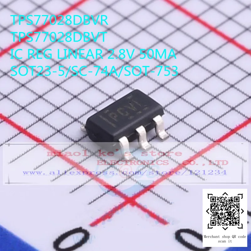 [10 шт.] TPS77015DBVR TPS77018DBVR TPS77025DBVR TPS77028DBVR TPS77030DBVR TPS77033DBVR TPS77050DBVR IC REG LINEAR 50MA SOT23 5|Диоды| |