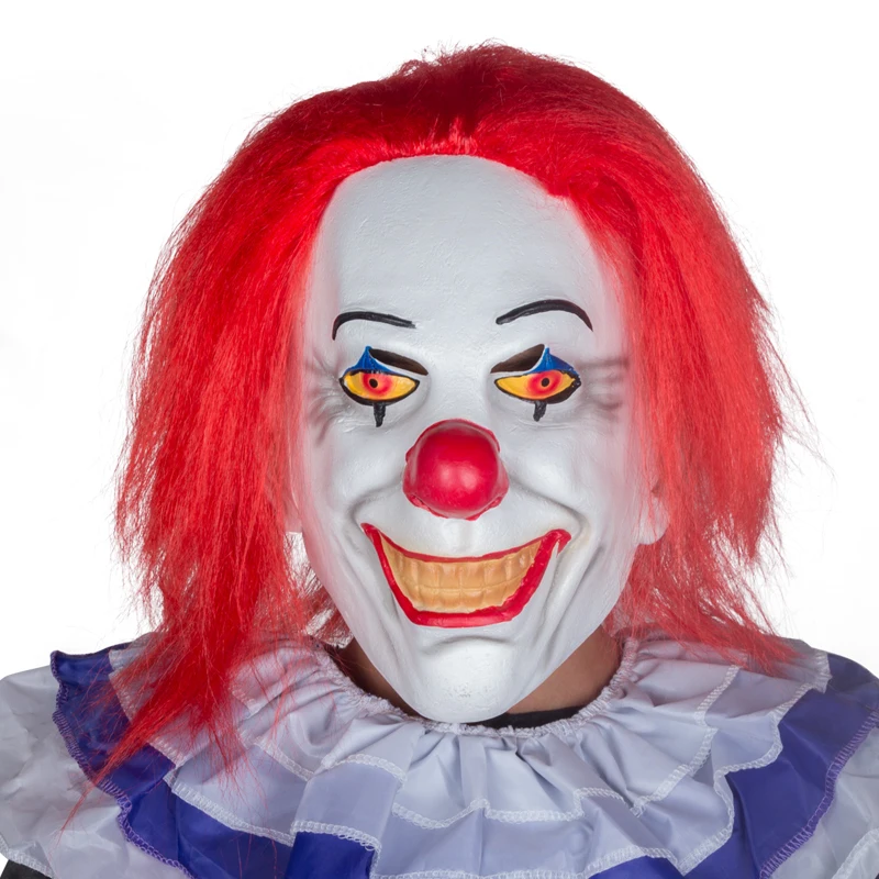 Стивен Кинг это маска Pennywise ужас клоун Джокер маска клоуна Хэллоуин косплей костюм реквизит