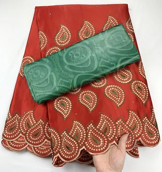 

African bazin riche fabric african lace fabric wedding 2.5+2.5yards african george lace fabric for dress bazin brode lace CC-A5