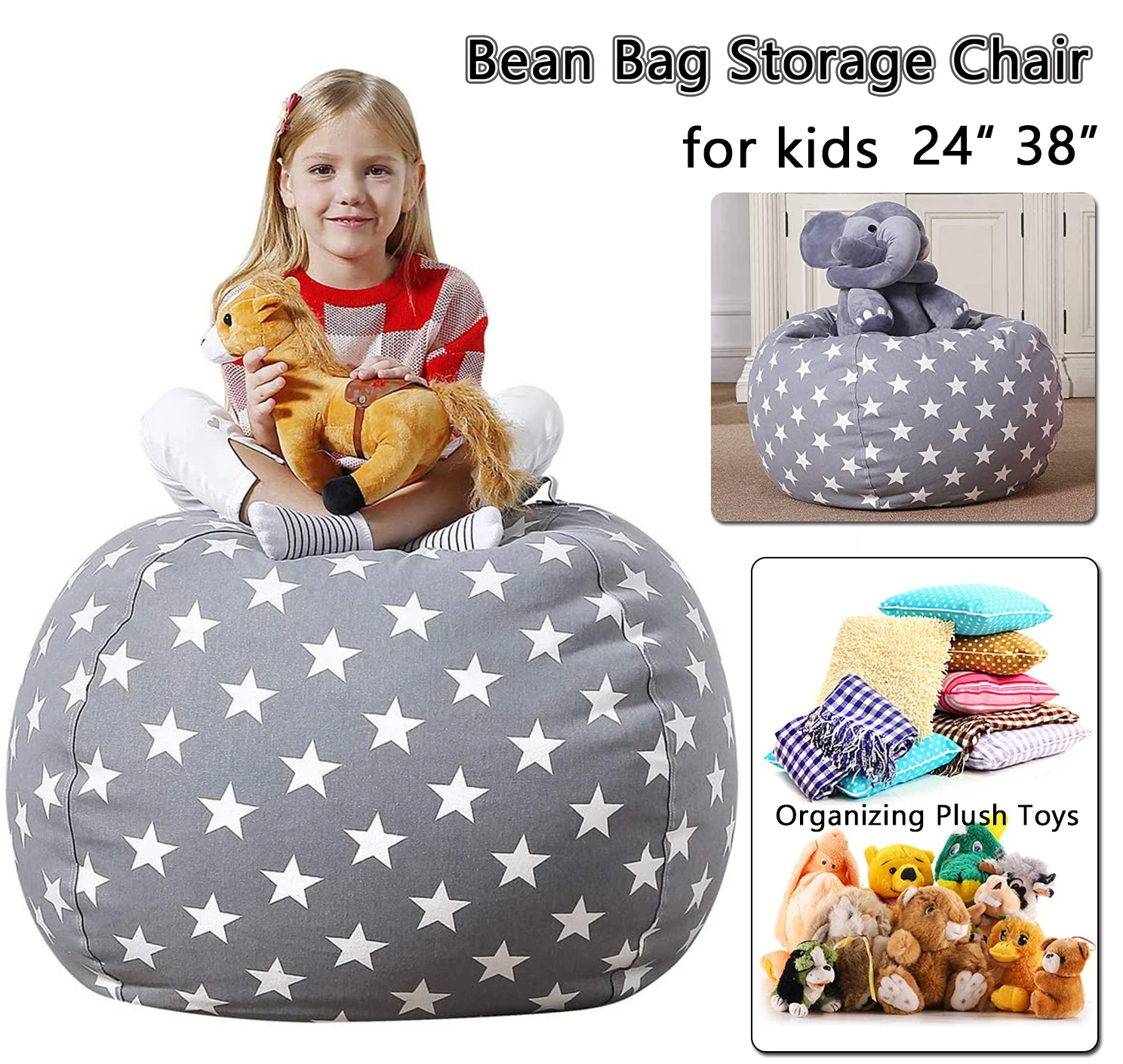 Gray Star Bean Bag Cover 18 Chair And Sofa Covers