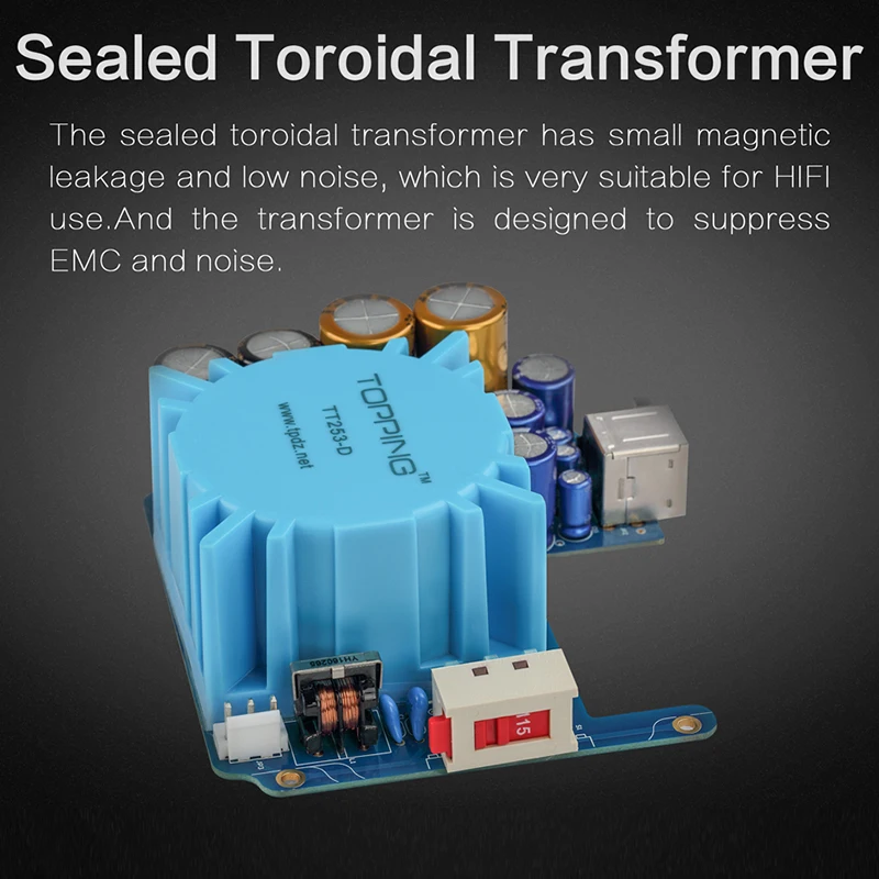 TOPPING P50 Linear Power Supply Made for D50S A50 DX3 PRO Compatible with Global voltage 115V 230V portable headphone amp
