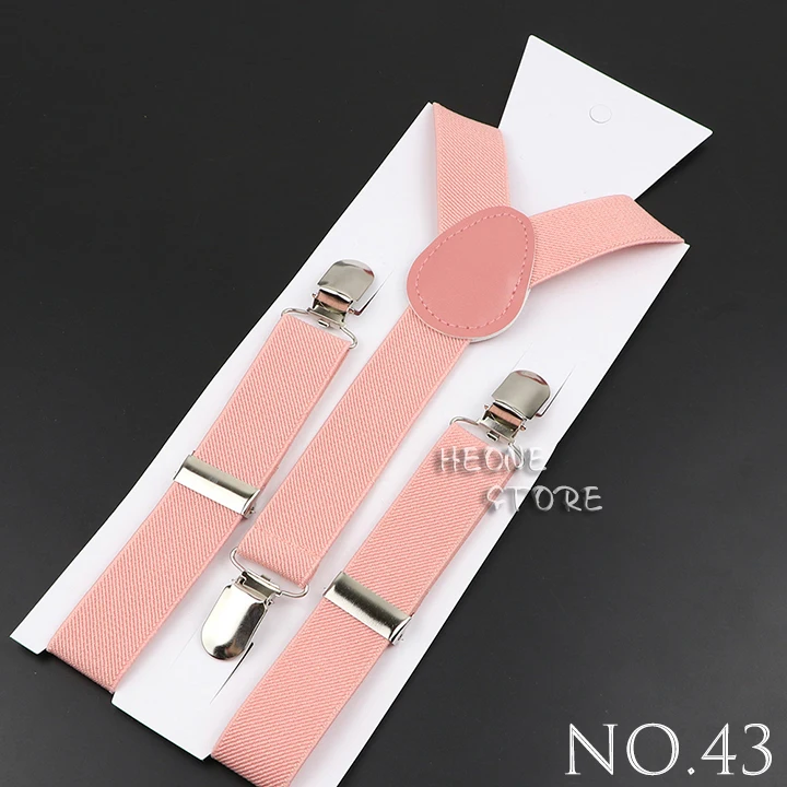 Hot Sale Solid Color Elastic Leather Children Suspenders Adjustable Straps For Kids Boy Girl Shirt Pants Skirt Classic Accessory