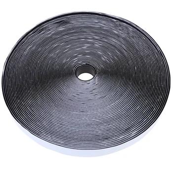 

1Pc 25cm Magic Tape Strong Self-Adhesive Hook Tape Loop Fastener Nylon Sticker Tape Adhesive with Glue for DIY (Black)