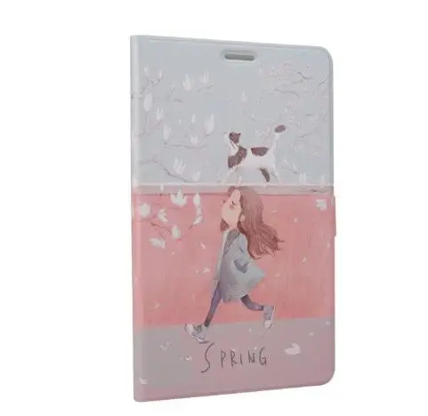 Blue Тонкий Модный Магнитный чехол для huawei MediaPad T3 8," Smart Cover KOB-L09 KOB-W09 Funda Tablet PU кожаный чехол-подставка+ ручка - Color: Blue