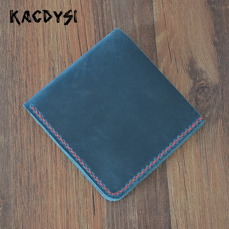Crazy Horse кожаный мужской бумажник Billfold ручной работы винтажный из воловьей кожи