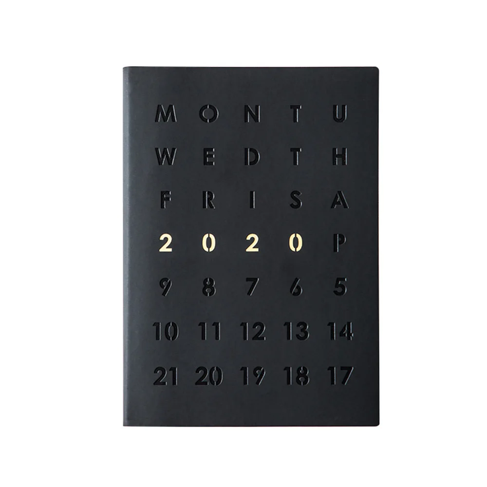 Agendas 2020 Planner Organizer A5 Diary Notebook and Journal Black Weekly Monthly Back to School Business Travel Note Book Pen