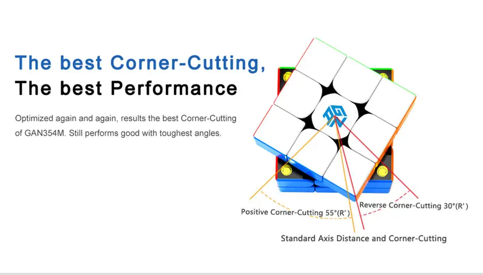 Gan 354 м магнитная головоломка магический куб скорости 3x3 стикер меньше Профессиональный Gan354 магниты скорость cubo magico 354 м игрушки для детей