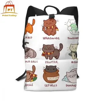 

Neko Atsume Backpack Hairy Pawtter Backpacks Multi Purpose Trend Bag Teenage Sports High quality Print Man - Woman Bags