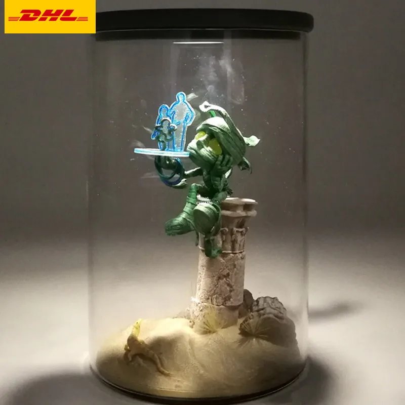 

6" Amumu Statue The Sad Mummy Bust Plastic Bottles Full-Length Portrait With LED Light GK Action Figure Toy BOX 17CM V917