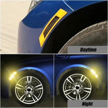 

2x Car Stickers Reflective Strips Warning Reflector Tape Exterior Accessories For Ford Focus 1 2 3 Fiesta Mondeo Ecosport Kuga
