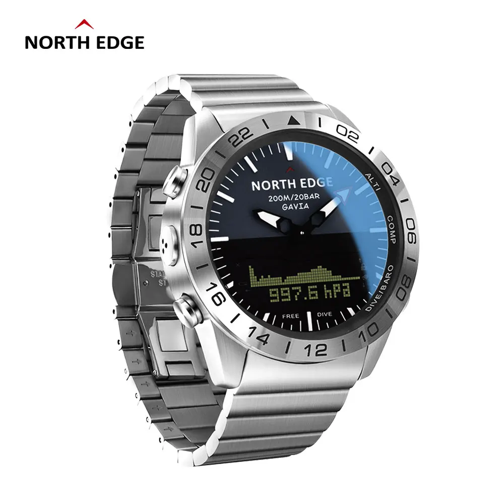 North Edge Gavia 2 Smart Watch 200m Waterproof Altimeter Compass Sports ...