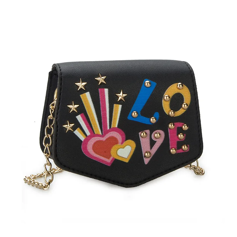 

Korean-style Cartoon Parent And Child Backpack Pentagonal LOVE Shoulder Bag Girls Snack Pack Purse