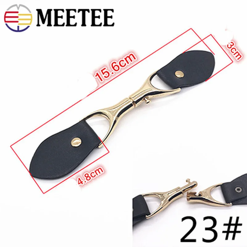 Meetee 2/5 шт многоцветный кожаный Металл комбинированный, украшенные меховыми помпонами, пальто пряжки ювелирные изделия DIY Костюмные украшения крюк пуговицы, аксессуары для шитья