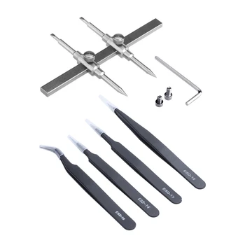 

2 Set Tools: 1 Set DSLR Camera Repair Lens Spanner Wrench Opening Tool & 1 Set Tweezers Pointed Tweezers Metal Tweezers