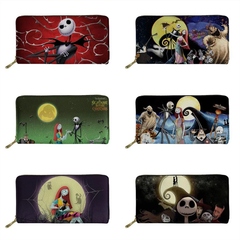 Goede FORUDESIGNS Luxe Vrouwen Lange Portefeuilles Nightmare Before Christmas Print Gothic Dames Portemonnee Kaarthouder Paspoort Telefoon Geld Zakken