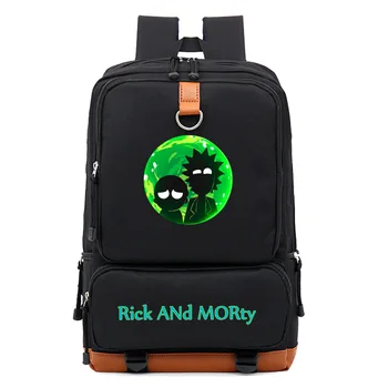 

Backpack Anime Rick and Morty Backpack School Bags Teenagers Laptop Shoulders Bag Bookbags Men Travel USB Bags Women Men Cartoon