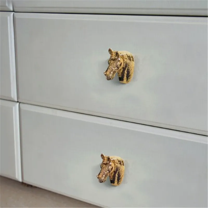 Zinc Alloy Cabinet Knobs Door Pull Handles Horse Head Deer Cupboard Drawer Wardrobe Furniture Handle Kids Kitchen Home Decor door handles,cabinet handles