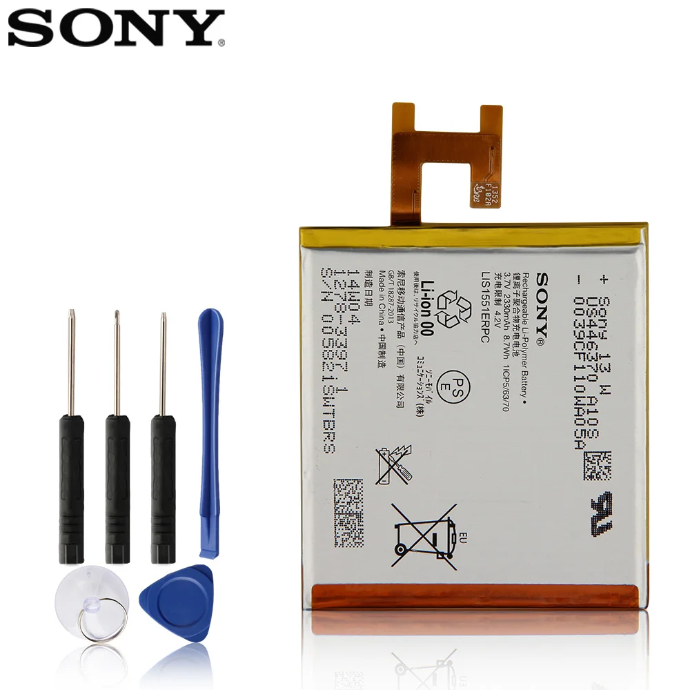 Оригинальная батарея LIS1551ERPC для Sony Xperia Z L36h SO 02E C6603 S39H L36i c6602 LIS1502ERPC сменная