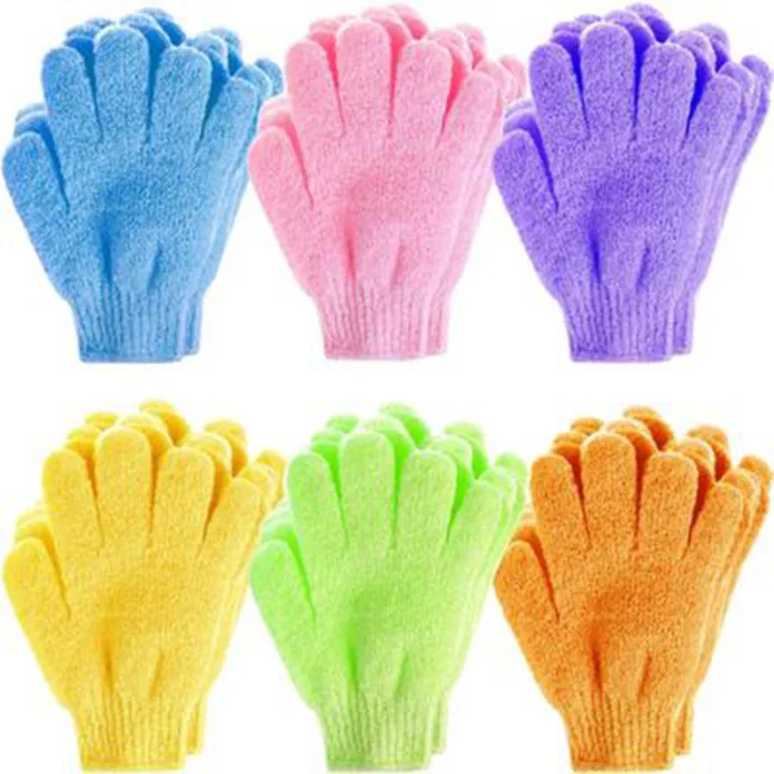 Горячая Распродажа, отшелушивающие перчатки для ванны, для купания, перчатки с пятью пальцами, детское полотенце, красочные мягкие